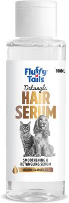 FluffyTails Dog Hair Serum | Ultra Smoothening & Gloss ,Infused With Keratin & Argan Oil 100 ml Pet Coat Cleanser