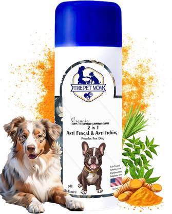 THE PET MOM 2-in-1 Antifungal & Anti-Itching Dog Powder |Itchy, Irritation, Fungal Infection 100 ml Pet Coat Cleanser