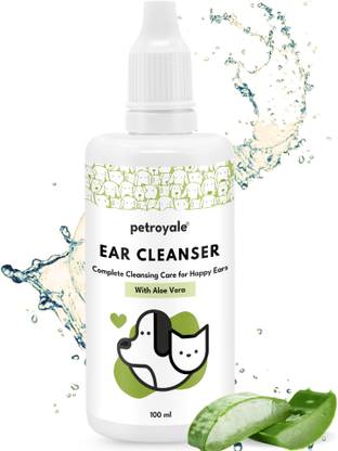 Pet Royale Ear Cleaner for Dogs & Cats Effective & Formula, Remove Dirt, Excess Wax, Mites 100 ml Pet Ear Cleanser