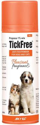 skyec Tick free powder 100 gm pack 100 ml Pet Coat Cleanser