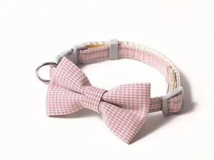 Pet Guard Cotton Bow tie' Easy to Use Anti Chafing Elastic Strap Gift for Pets Plain Cat Collar Charm