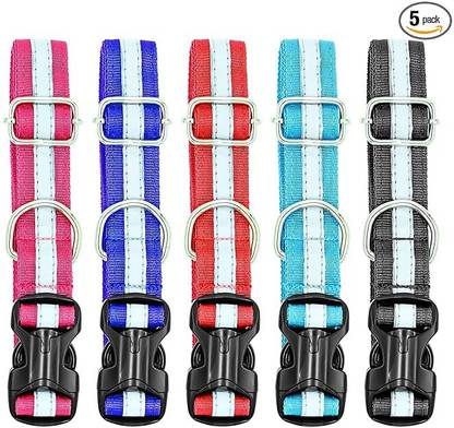 BLESSING PET PRODUCT 10 pcs dog reflective collar and safety collar High Reflection at night Plain Dog & Cat Collar Charm