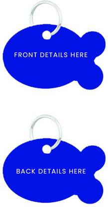 MACOS Fish Shape Pet Tag Embellished Cat Collar Charm