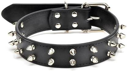 Pet Guard Dog Neck Spike Collar Belts Studded PU Leather Durable Embellished Dog & Cat Collar Charm
