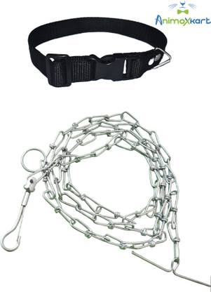 animoxkart Animoxkart Dog & Cat Neck Belt PVC Collar and Chain Steel, Small . Dog & Cat Collar & Chain