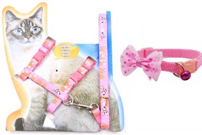 Hachiko Cat Collar Cute Bow Tie Bell With Harness Set Adjustable Kitten Necktie Cat Everyday Collar