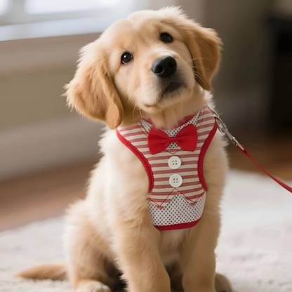 Petfun Bow Pet Harness with Leash Set Dog & Cat Harness & Leash