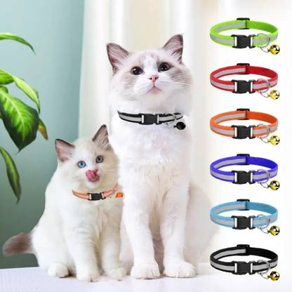 Buraq Buraq 2 Pcs Reflective Cat Collar for Indoor & Outdoor Use Cat Collar & Chain