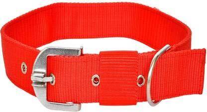 GARUDA SUNRISE Personalized Red Dog Collar Belt with customizable dog Name Dog & Cat Everyday Collar