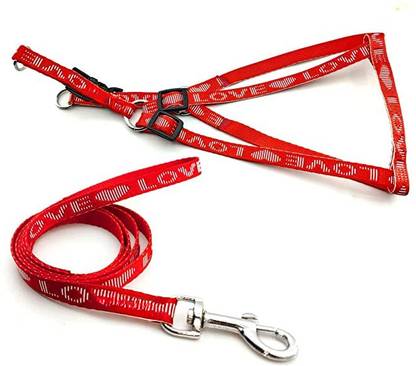 Sip 1 pcs 10 mm Paw Print Leash and Harness Set for Small ,Medium Puppy Dog & Cat Harness & Leash