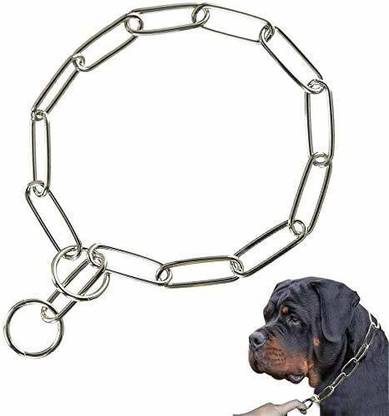 THE DDS STORE Choke Check Chain Dog Collar Fur Saver Training Long Link Chrome Plated Choker Dog Collar & Chain