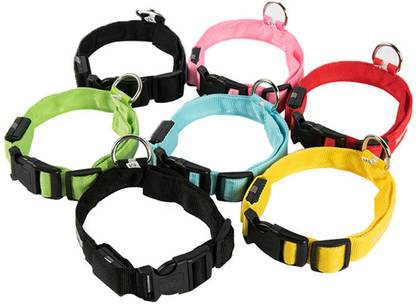 BNF LED Dog Collar Flashing Dog Lights Bright Glow Night Light up Collar Dog XL Dog & Cat Everyday Collar