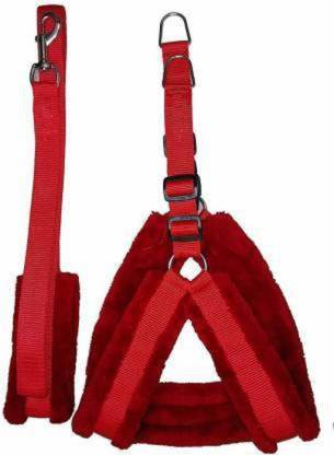 Pet Club51 Dog Fur Harness and leash Adjustable Size(Recommended for 25-35KG PET) Dog Harness & Leash