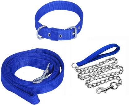 Quickato Combo Dog Chain Leash Collar & Belt Set Medium Dog Collar & Chain 150 cm Dog Chain Leash