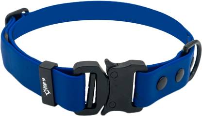 ADIL'S Biothane Dog Collar, Waterproof, Quick Release, Adjustable, Blue Dog Everyday Collar