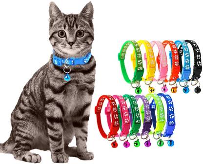 Paaltu 3Pcs Cat & Puppy Collars with Bell ,Adjustable to Fit All Small Pets Dog & Cat Everyday Collar