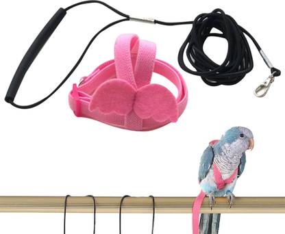 Zibuyu Pet Parrot Harness Bird Harness and Elastic String Mini Lightweight Outdoor Bird Standard Harness