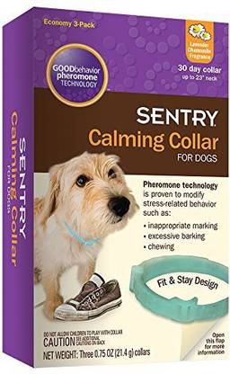 Sentry SENTRY Calming Collar for Dogs, 0.75 oz, 3 Count Dog & Cat Everyday Collar