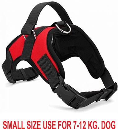 PEDIGONE Soft Padded Dog Body Harness Red Adjustable Neck Strip & Chest Strip Dog Standard Harness