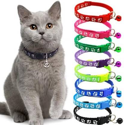 HIZU PETS Kitten Collar with Bell, 2 Pack Breakaway Cat Collars with Safe Quick Release. Cat Everyday Collar