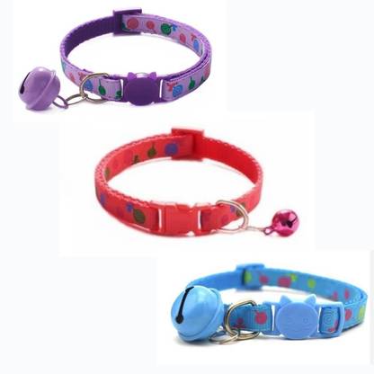 Litvibes Cat Collars Set Of 3 With Bell,Kitten Kitty & Small Dogs Soft Adjustable Collar Dog & Cat Break Away Collar