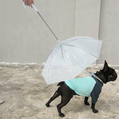 BNF Pet Umbrella with Leash Rainproof Snowproof Walking Puppy Doggy Umbrella Dog & Cat Leash