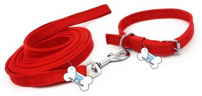 THE DDS STORE Dog Collar and Leash Dog Belt Combo Specially for Large Breeds Dog -Red Dog & Cat Collar & Leash