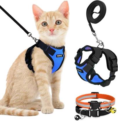 Buraq Escape Proof No Pull Cat Harness with Leash & 2 Pcs Cat Collar Cat Harness & Leash