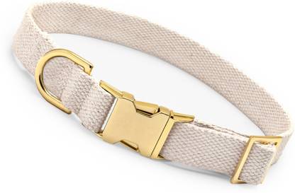 Unreasonable Pets Natural Cotton Dog Collar with Metal Hardware. Perfect for Medium & Large Dogs Dog Everyday Collar