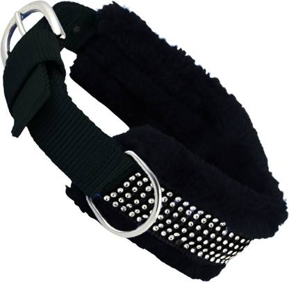 ALCAZAR Dog Neck Belt Comfy Soft Fur Padded Collar (M, Recommended for 14-23KG Pet) Dog Everyday Collar