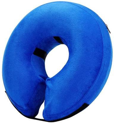 HANNEA Inflatable Dog Cone Collar with Soft Cotton Cover,Velcro Strap?Adjustable Size Dog Anti-tick Collar