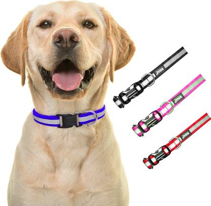 Buraq 3 Pcs Reflective Dog Collar - Feautures with Adjustable & Durable Dog Break Away Collar