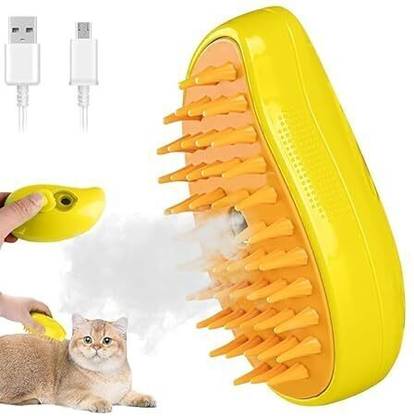 PetJoy Pet Steam Brush, 3 In 1 Steamy Pet Brush, Pet Grooming Brush for Cats & Dogs Electronic Comb for  Dog & Cat