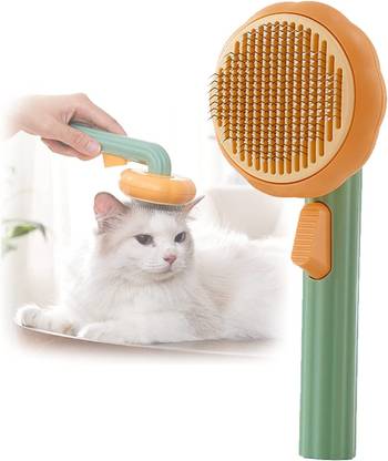 Qvarky Self Cleaning Dog Comb & Cat Comb - Pet Hair Remover Slicker Brushes Slicker Brushes for  Dog & Cat, Dog, Cat, Rabbit