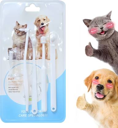 Qpets Silicone Finger Dental Care Small Pet Brush Kit Pet Toothbrush