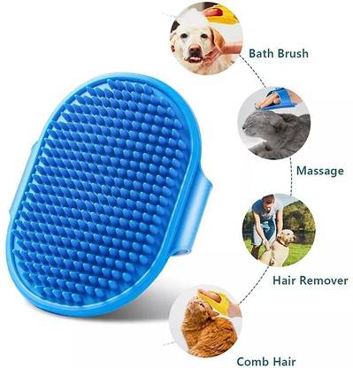 Regiis Bath brush+FleaComb+Gloves+Nail clipper+Scooper(Box of 5) Basic Comb for  Dog & Cat