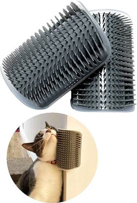 SKP soft materials Self Grooming Wall Corner Groomers-1 Plain/ Bristle Brushes for  Dog & Cat