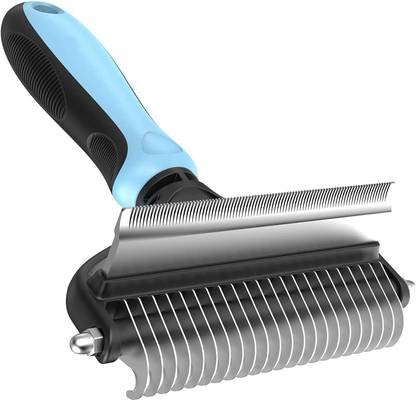 enrics Dogs Comb 2 in 1 Deshedding Tool & Dematting Undercoat Rake for Mats Basic Comb for  Dog & Cat