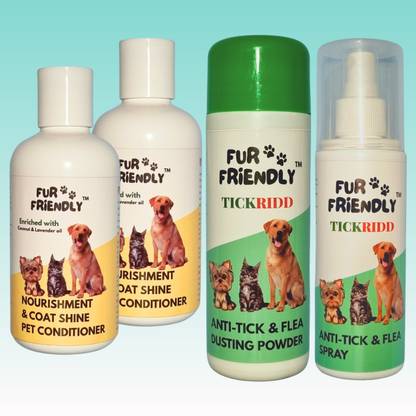 FUR FRIENDLY FF-CS200mlCD2-AT100gmPW1-AT200mlSP1-4 Pet Conditioner