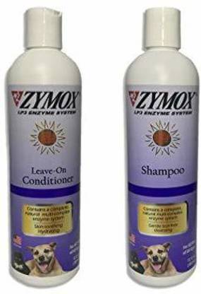 ZYMOX Relief Shampoo and 12oz Conditioning Rinse Bundle, Both with Vitamin D3 Pet Conditioner