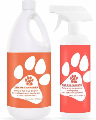 THE PET PARENTS Pet Training Spray 500 Ml and Pet Area Cleaner 2 L Helps Train Dogs Deodorizer
