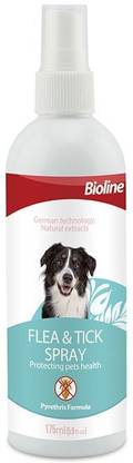 BIOLINE Flea & Tick Spray For Dogs, Pyrethrum Deodorizer