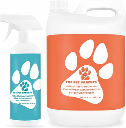 THE PET PARENTS Pet Area Freshner 500 Ml and Pet Area Cleaner 5 L Odor Neutralizer For Dog Deodorizer