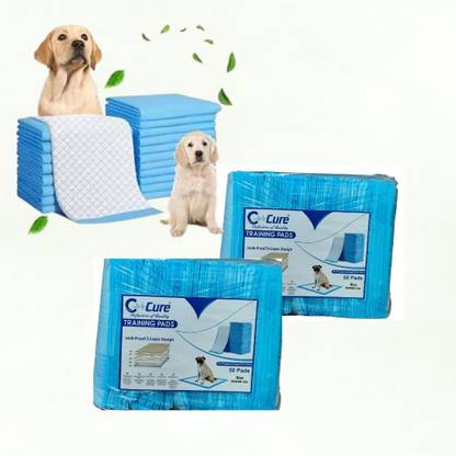 C-Cure Dog Mat High Absorption, Leak-Proof Pee Pads with Adhesive Strips Disposable Dog Diapers