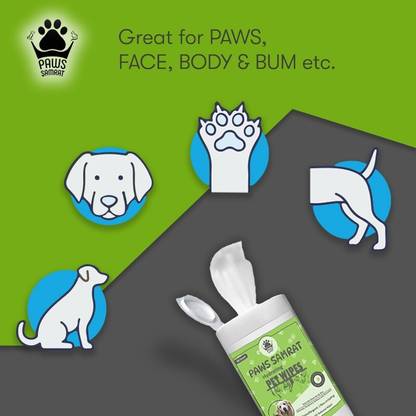 PAWS SAMRAT Premium Strength Textured | Hydrating Pet Wipes Hypoallergic & Non-irritating Pet Ear Eye Wipes