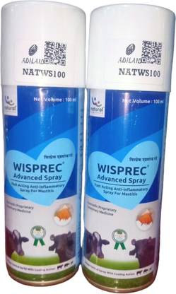 ADILAID Wisprec A++ Fast Acting Anti Inflammatory Spray for Mastitis (100ml) Pack of 2 Pet First Aid Kit