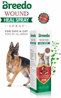 Breedo Wound heal Spray (Helps cut, burns, scrapes fighting) For Dog & Cat |Lick-Safe, Pet First Aid Kit