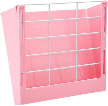 Lyla Rabbit Bunny Hay Feeder Cage Hay Rack Manger Premium 8.8x8.1x3.5inch Pink Plastic Pet Bowl