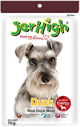 jerhigh JerHigh Fully Digestible Healthy Snack & Training Treat DUCK STICK 70gm Duck 0.84 kg (12x0.07 kg) Dry Adult Dog Food