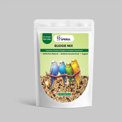 Sirena Premium Bird Food for Budgie 500 Gram Mix Seed Daily Bird Food for Lovebird 0.5 kg Dry Young Bird Food